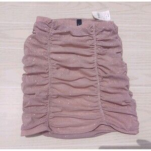 Windsor Sparkling Pink Strapless Cropped Ruffle Tube Top Women's Size Small